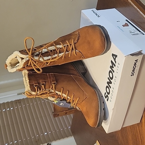 Sonoma Goods For Life Platypus Women's Sherpa-Lined Ankle Boots Sz 10 ~ New - Picture 1 of 8